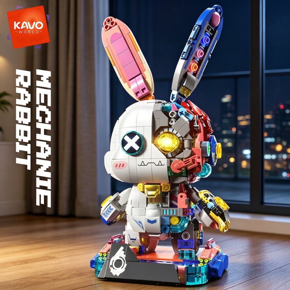 Desk Setup Gifts - KAVOWORLD 1377 elementów Zestaw Klocków Robot