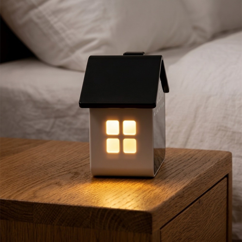Lampka nocna LED z budzikiem,  – Desk Setup Minimalist recenzja i cena