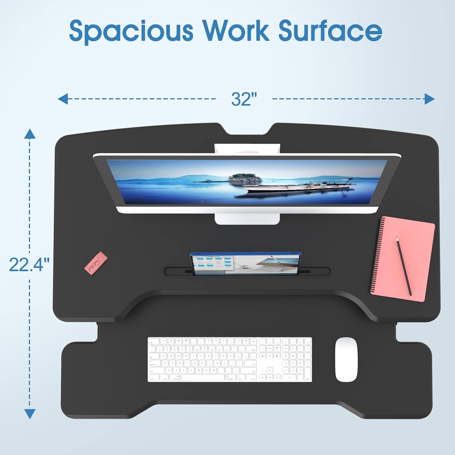 Konwerter do biurka stojącego, – Desk Setup With Keyboard Tray recenzja i cena