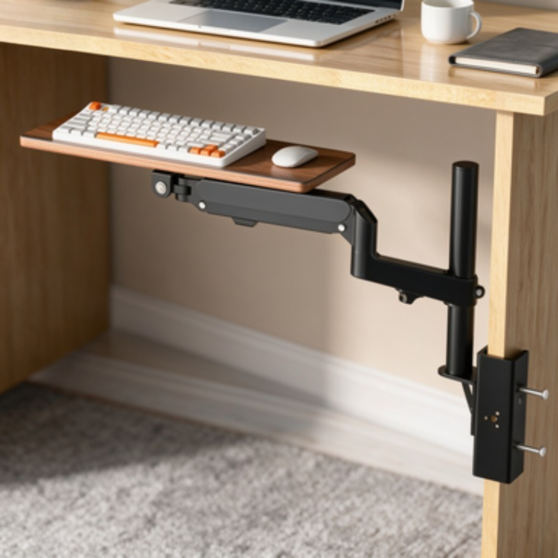 Oszczędność miejsca pod biurki – Desk Setup With Keyboard Tray recenzja i cena