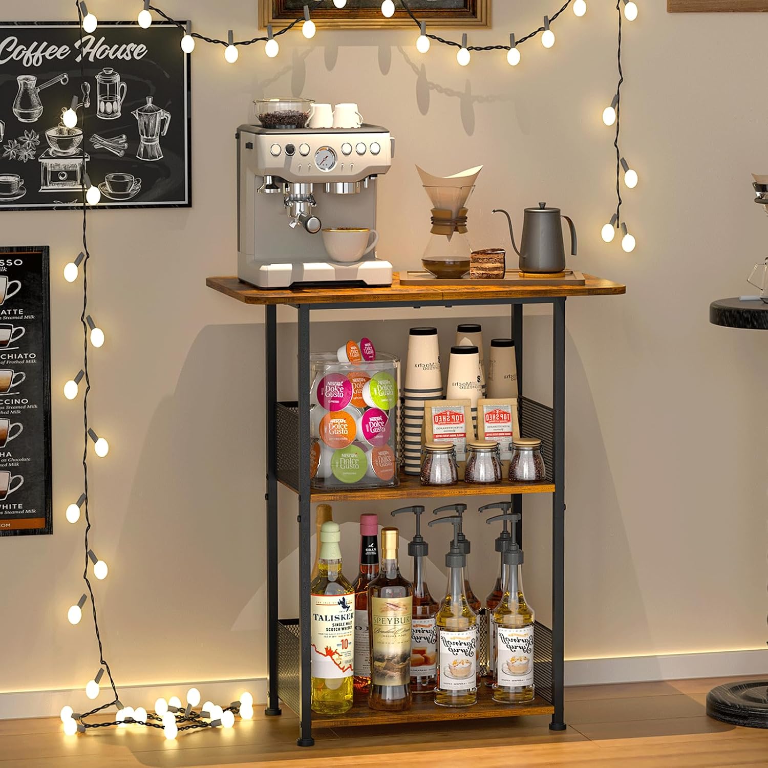 Mini stojący regał na kawę, 3- – Desk Setup Minimalist recenzja i cena