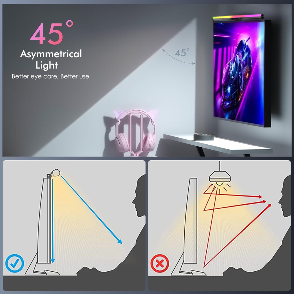 Listwa świetlna Wi-Fi do monit – Desk Setup Computer recenzja i cena