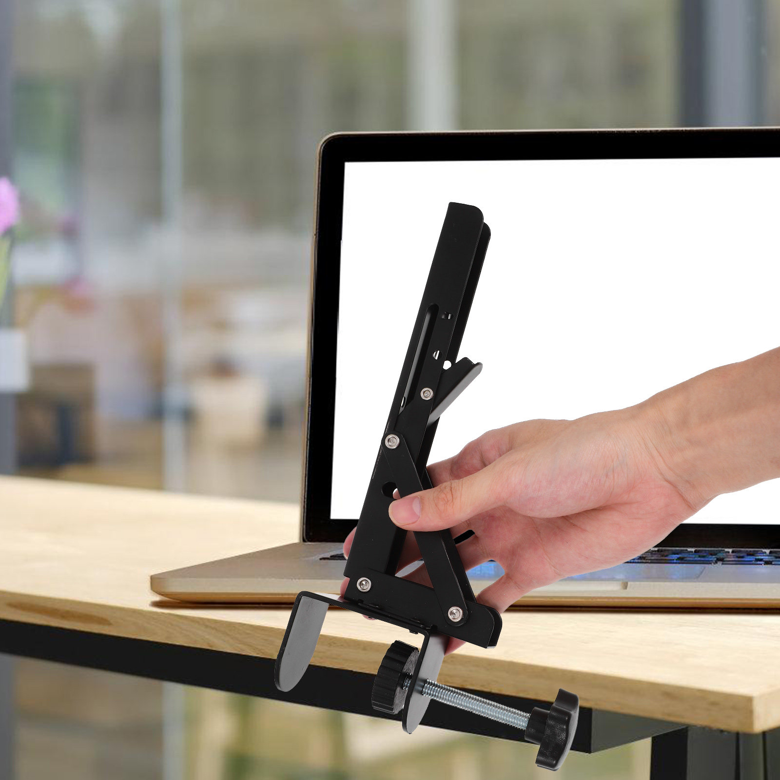 2 szt. Regulowany uchwyt na bi – Desk Setup With Keyboard Tray recenzja i cena